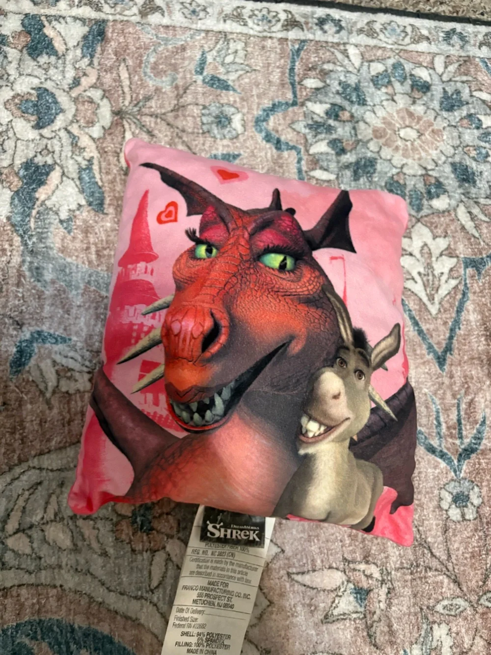 SHREK Dragon & Donkey DreamWorks Plush Pillow